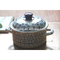 carbon steel enamel coating strait pot & enamel cookware